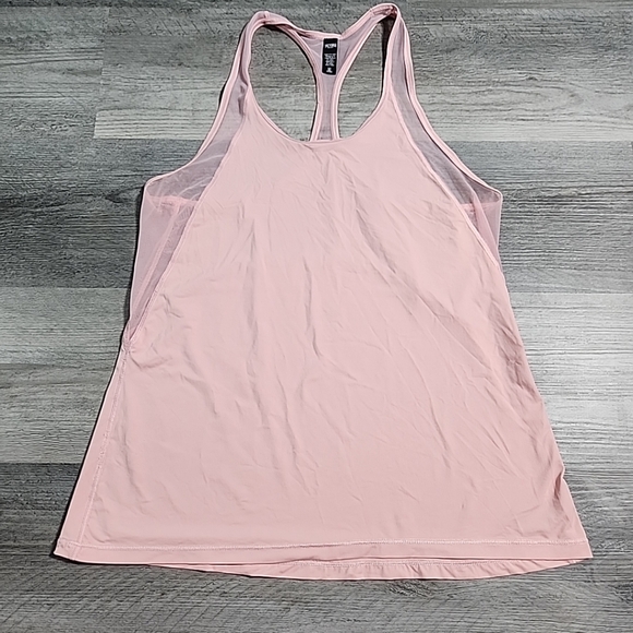 Victoria Sport Racerback Top Size S Light Pink Mesh Activewear - Picture 3 of 8